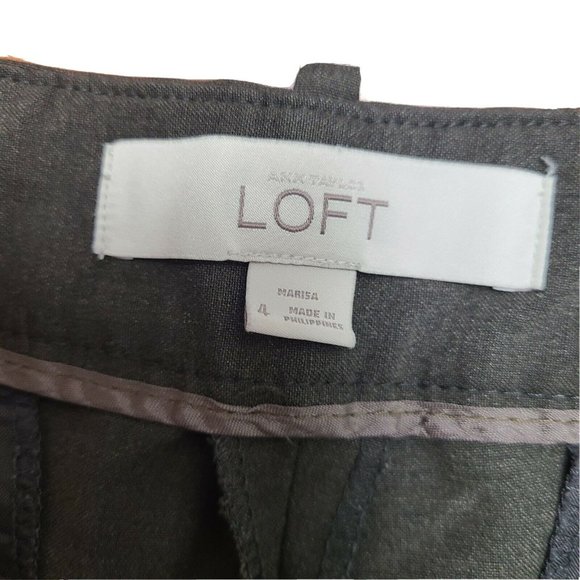 ANN TAYLOR LOFT Solid All Dark Green Marisa Pants Womens Size 4 - Picture 3 of 5